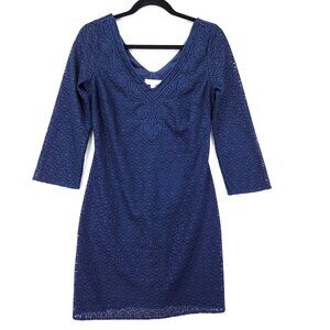 Lilly Pulitzer Navy Lace Alden Tunic Mini Dress Size Small V-Neck